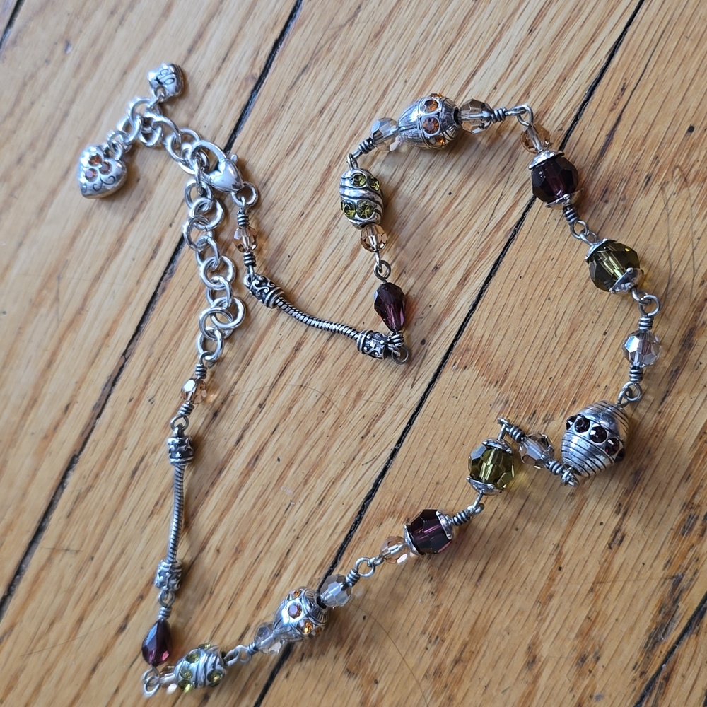 Brighton "Jewel Fantasy" Swarovski Crystal Bead & Beehive Charms Necklace ♥️